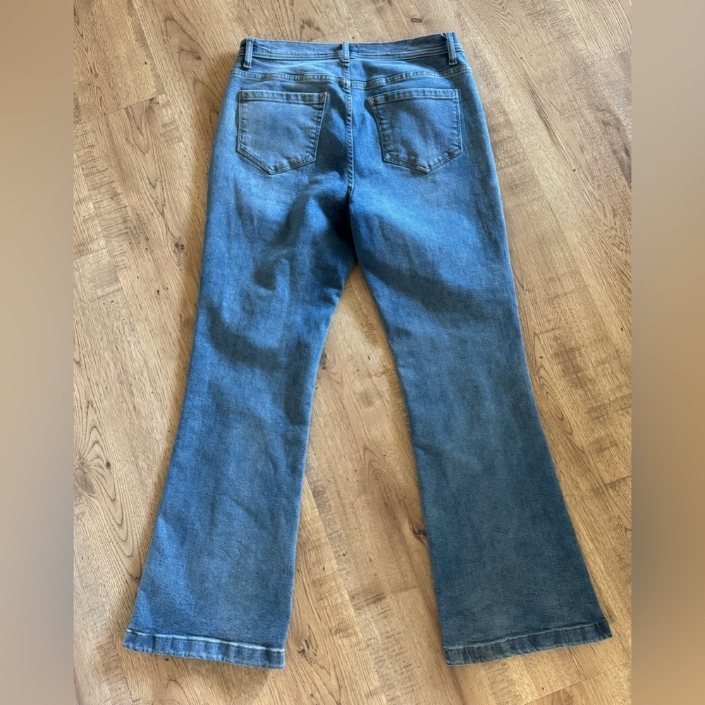 Kensie Vintage Luxe The Savannah High Rise Flare Jeans Size 12/31 Stretch Denim - Picture 6 of 9